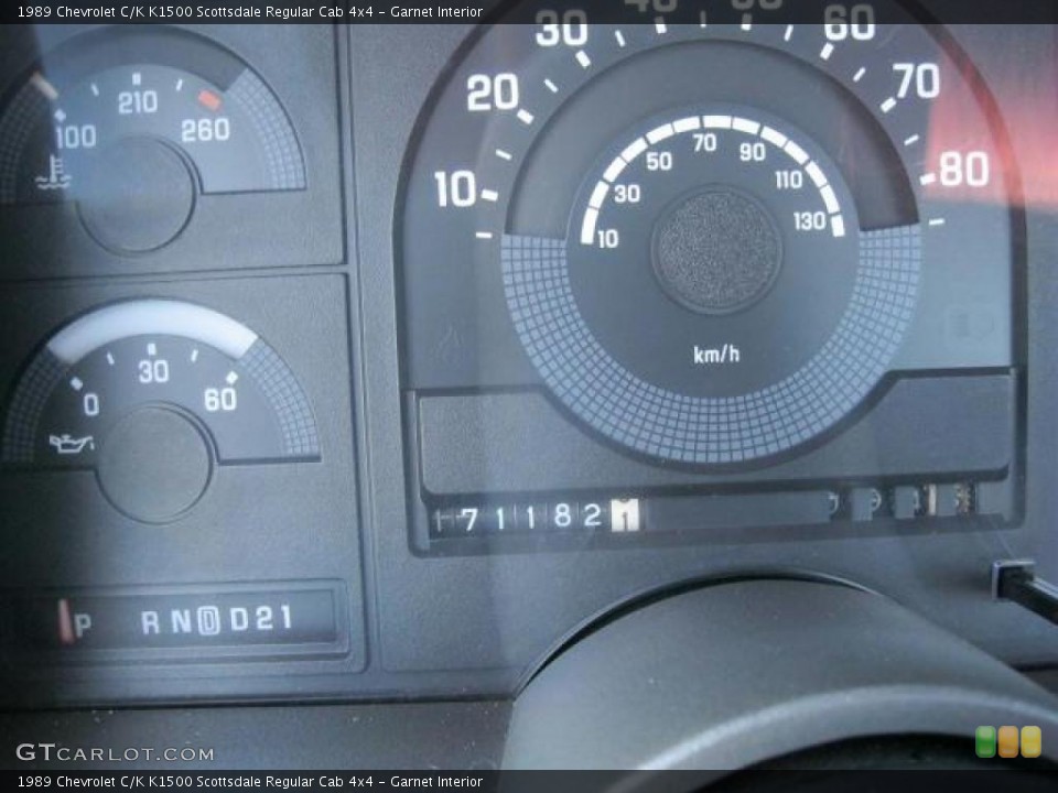 Garnet Interior Gauges for the 1989 Chevrolet C/K K1500 Scottsdale Regular Cab 4x4 #46343310