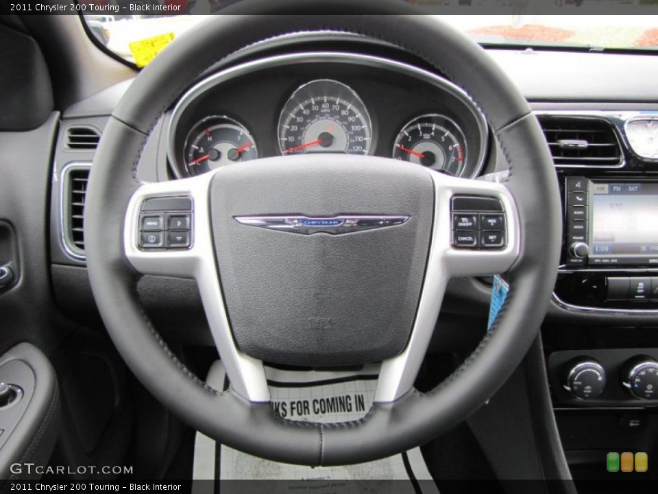 Black Interior Steering Wheel for the 2011 Chrysler 200 Touring #46343352