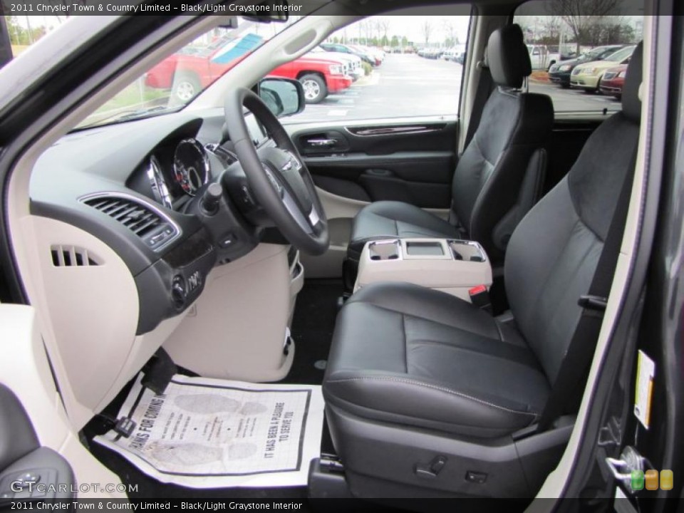 Black/Light Graystone Interior Photo for the 2011 Chrysler Town & Country Limited #46343526
