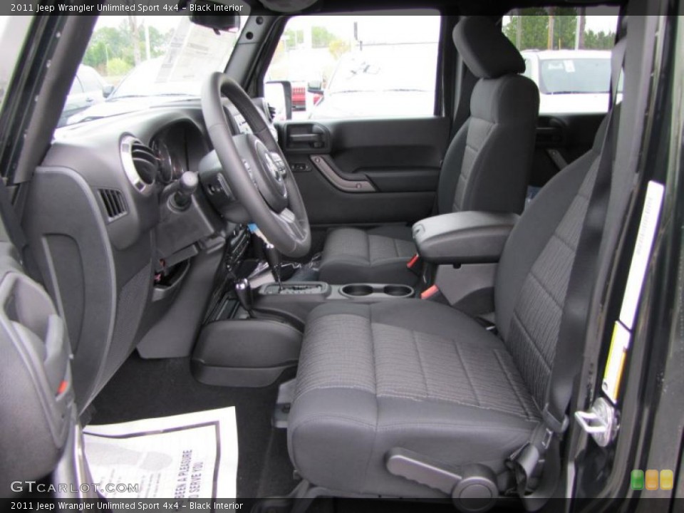Black Interior Photo for the 2011 Jeep Wrangler Unlimited Sport 4x4 #46343592
