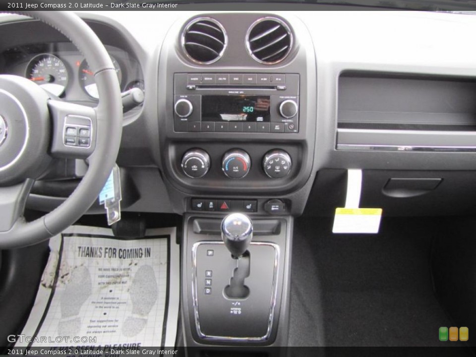 Dark Slate Gray Interior Dashboard for the 2011 Jeep Compass 2.0 Latitude #46343649