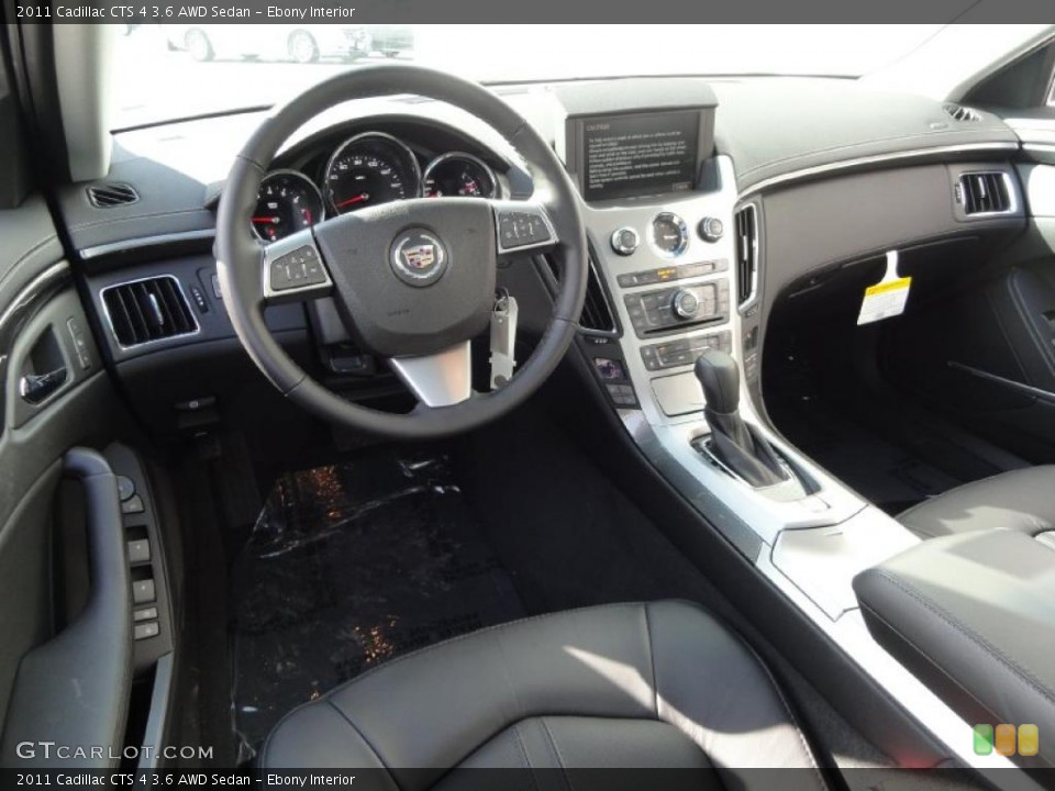 Ebony Interior Prime Interior for the 2011 Cadillac CTS 4 3.6 AWD Sedan #46345553