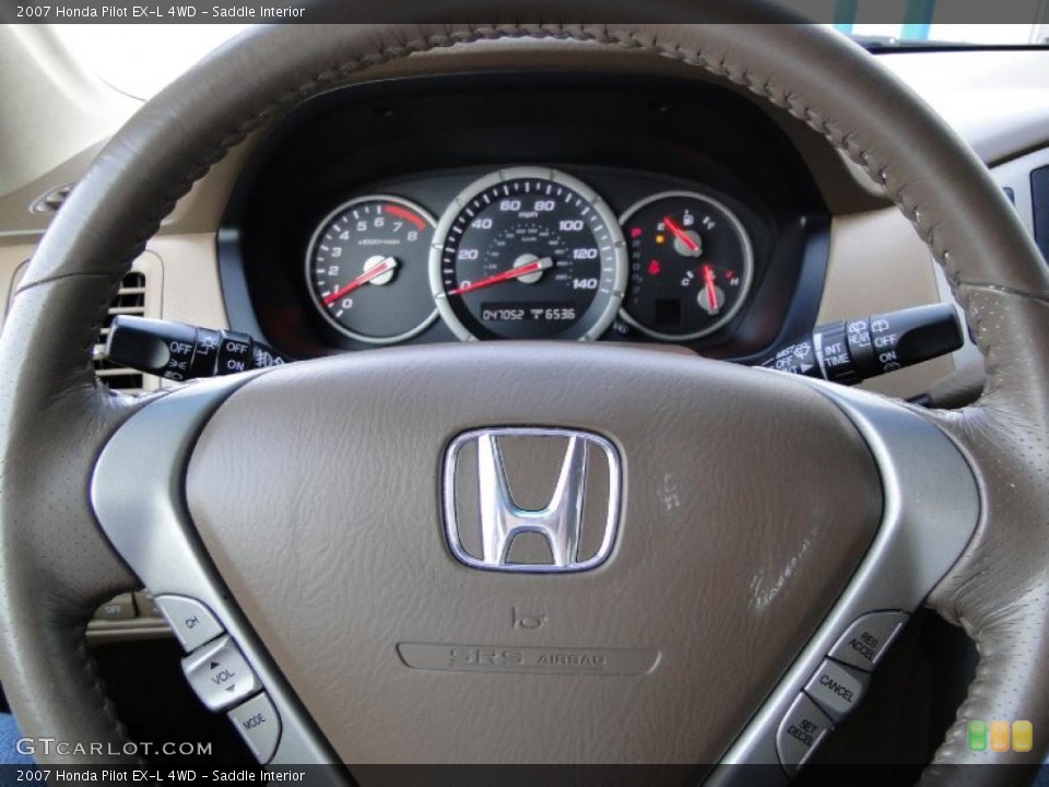 Saddle Interior Steering Wheel for the 2007 Honda Pilot EX-L 4WD #46354970