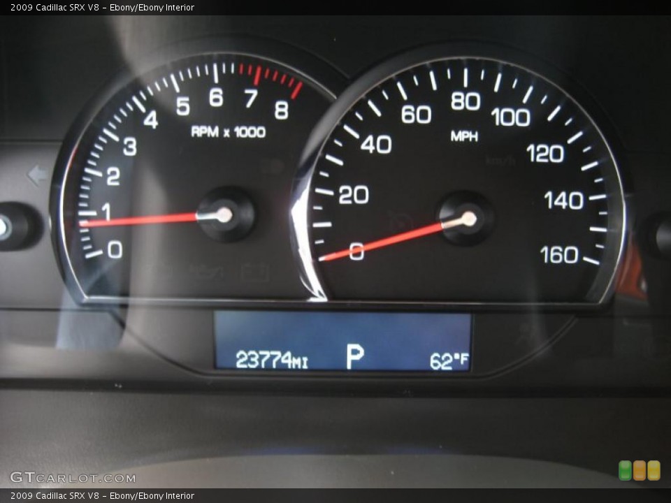 Ebony/Ebony Interior Gauges for the 2009 Cadillac SRX V8 #46356281