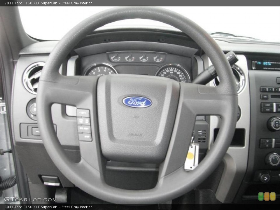 Steel Gray Interior Steering Wheel for the 2011 Ford F150 XLT SuperCab #46357370