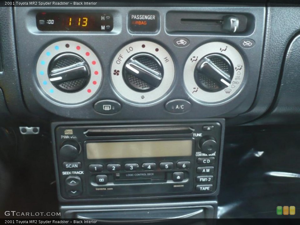 Black Interior Controls for the 2001 Toyota MR2 Spyder Roadster #46363220