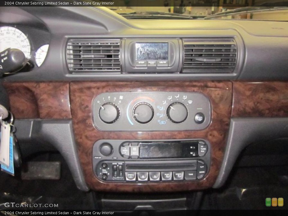 Dark Slate Gray Interior Controls for the 2004 Chrysler Sebring Limited Sedan #46370250