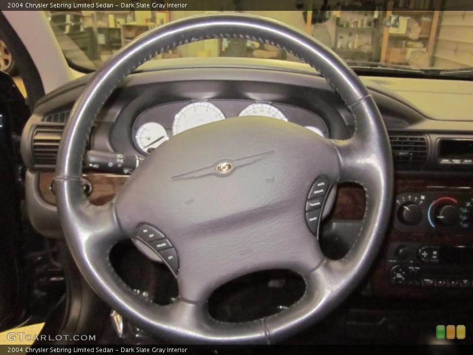 Dark Slate Gray Interior Steering Wheel for the 2004 Chrysler Sebring Limited Sedan #46370373
