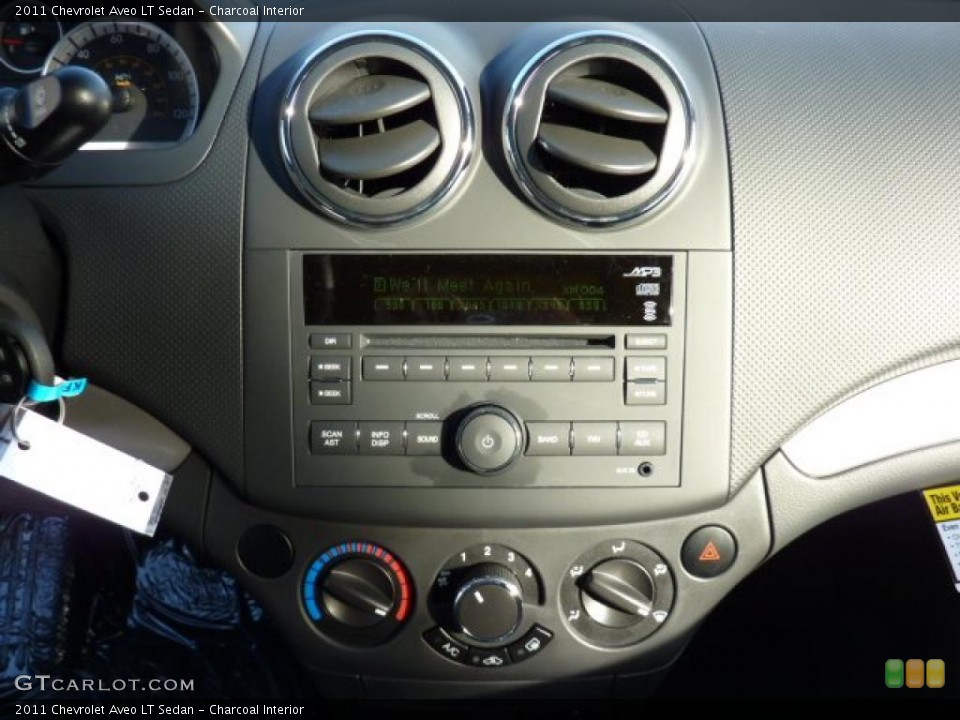 Charcoal Interior Controls for the 2011 Chevrolet Aveo LT Sedan #46376337