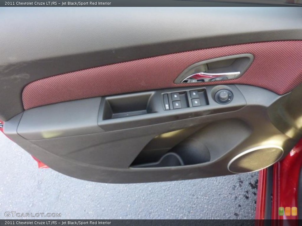 Jet Black/Sport Red Interior Door Panel for the 2011 Chevrolet Cruze LT/RS #46378275