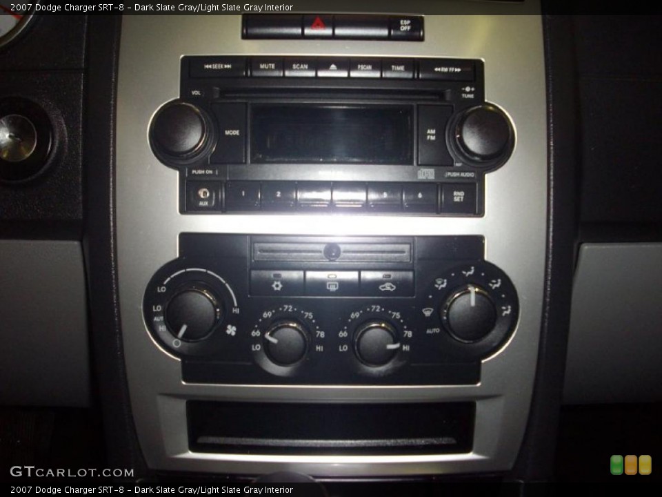 Dark Slate Gray/Light Slate Gray Interior Controls for the 2007 Dodge Charger SRT-8 #46385739