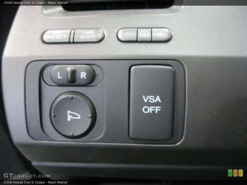 Black Interior Controls for the 2008 Honda Civic Si Coupe #46389076