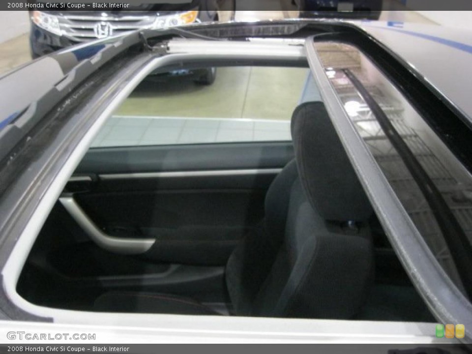 Black Interior Sunroof for the 2008 Honda Civic Si Coupe #46389127