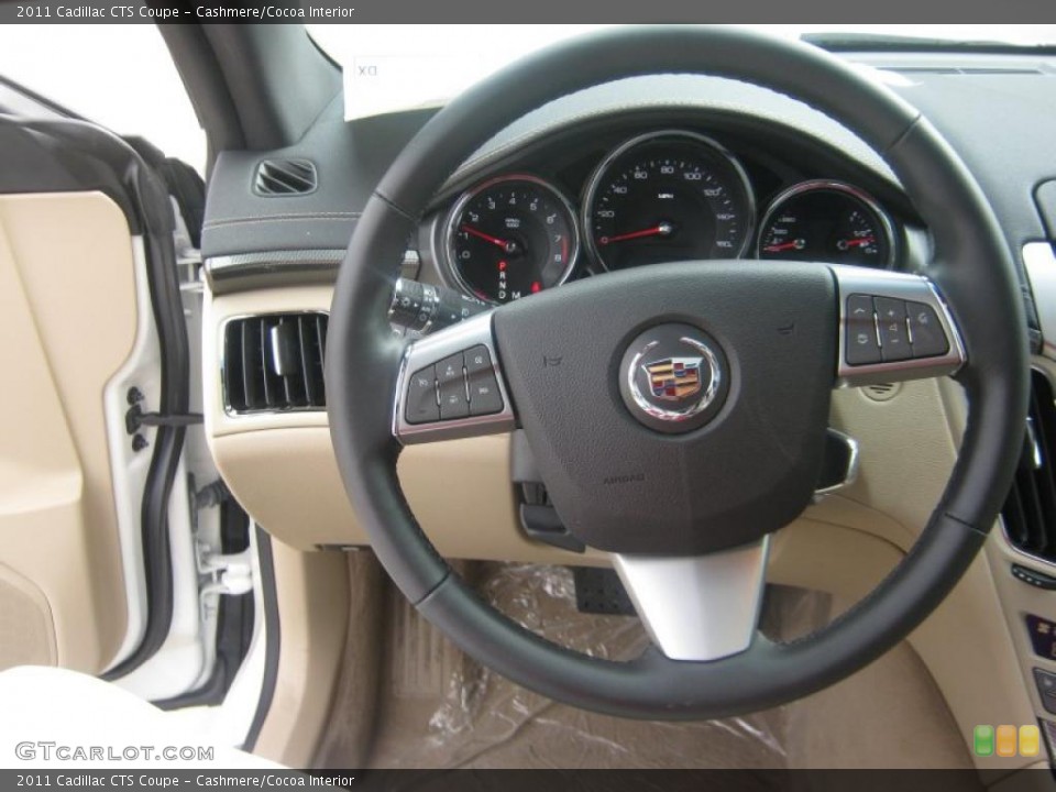 Cashmere/Cocoa Interior Steering Wheel for the 2011 Cadillac CTS Coupe #46391122