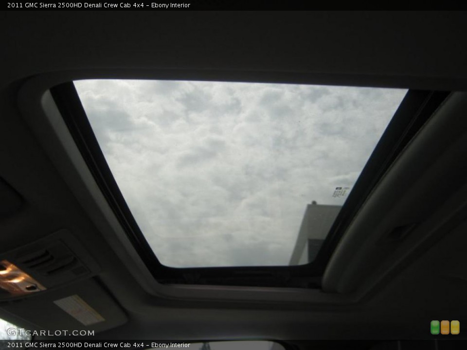 Ebony Interior Sunroof for the 2011 GMC Sierra 2500HD Denali Crew Cab 4x4 #46391354
