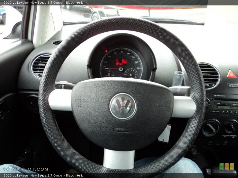 Black Interior Steering Wheel for the 2010 Volkswagen New Beetle 2.5 Coupe #46391948
