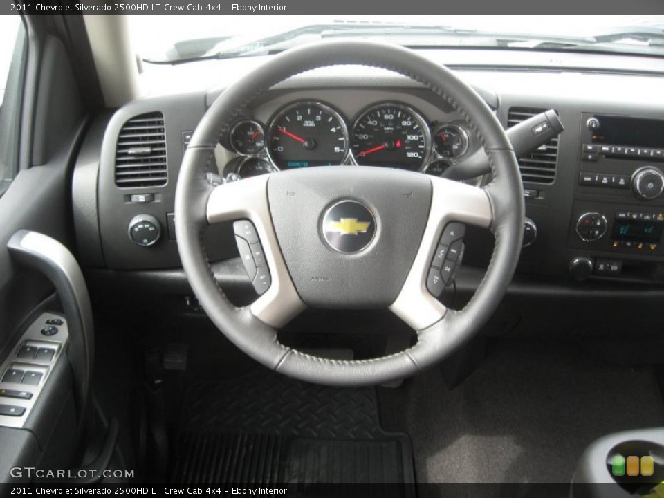 Ebony Interior Dashboard for the 2011 Chevrolet Silverado 2500HD LT Crew Cab 4x4 #46392134