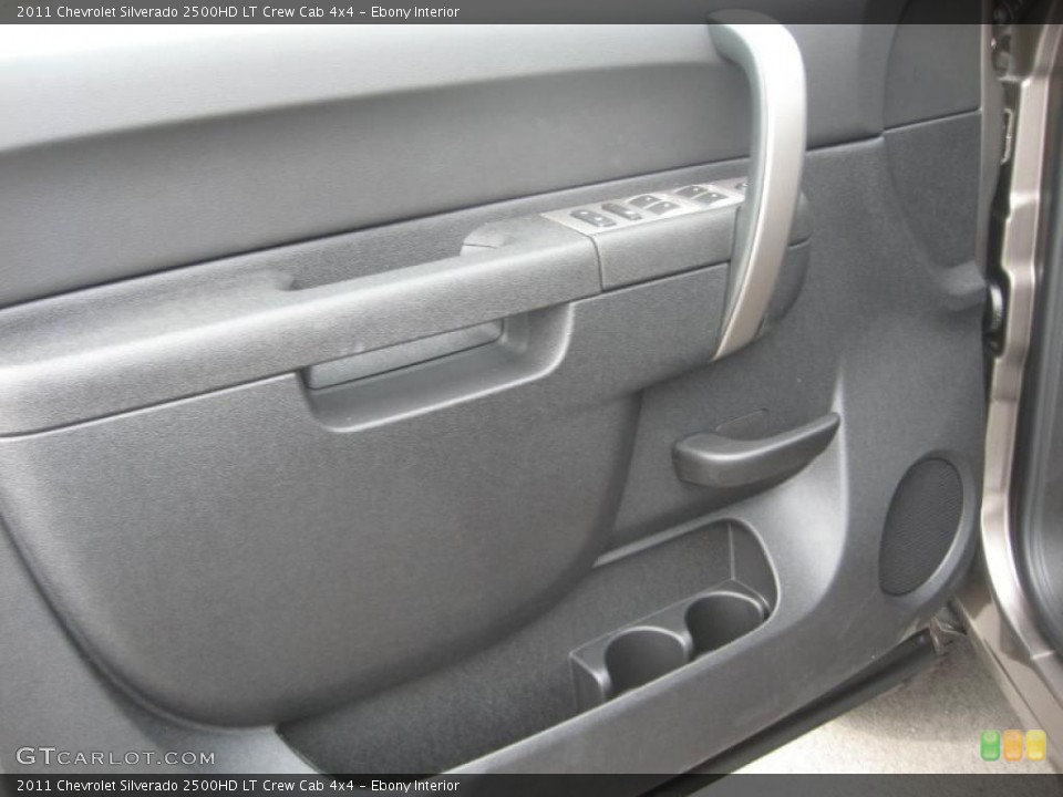 Ebony Interior Door Panel for the 2011 Chevrolet Silverado 2500HD LT Crew Cab 4x4 #46392149