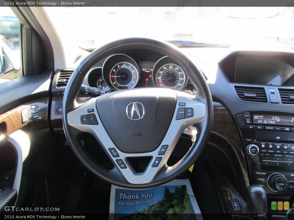 Ebony Interior Steering Wheel for the 2010 Acura MDX Technology #46392745