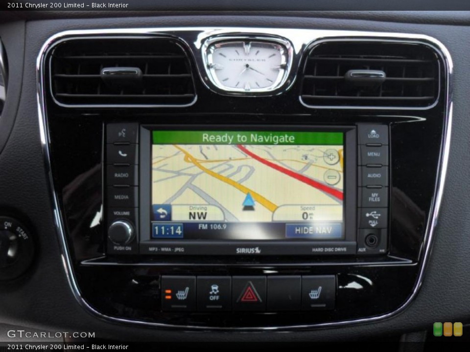 Black Interior Navigation for the 2011 Chrysler 200 Limited #46393211