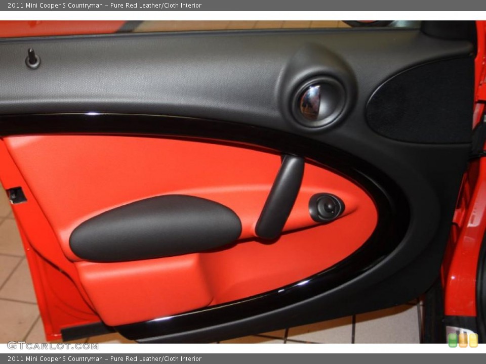 Pure Red Leather/Cloth Interior Door Panel for the 2011 Mini Cooper S Countryman #46393756