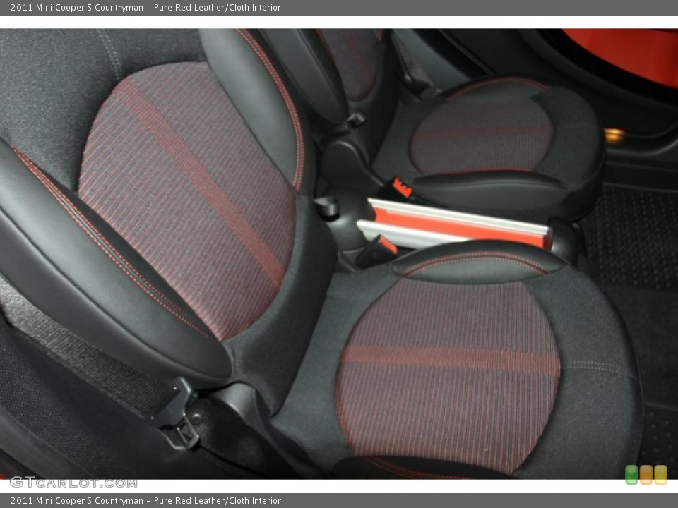 Pure Red Leather/Cloth Interior Photo for the 2011 Mini Cooper S Countryman #46393780