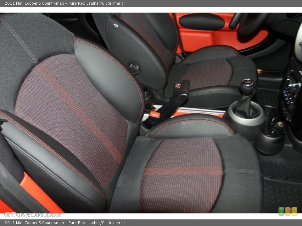 Pure Red Leather/Cloth Interior Photo for the 2011 Mini Cooper S Countryman #46393801