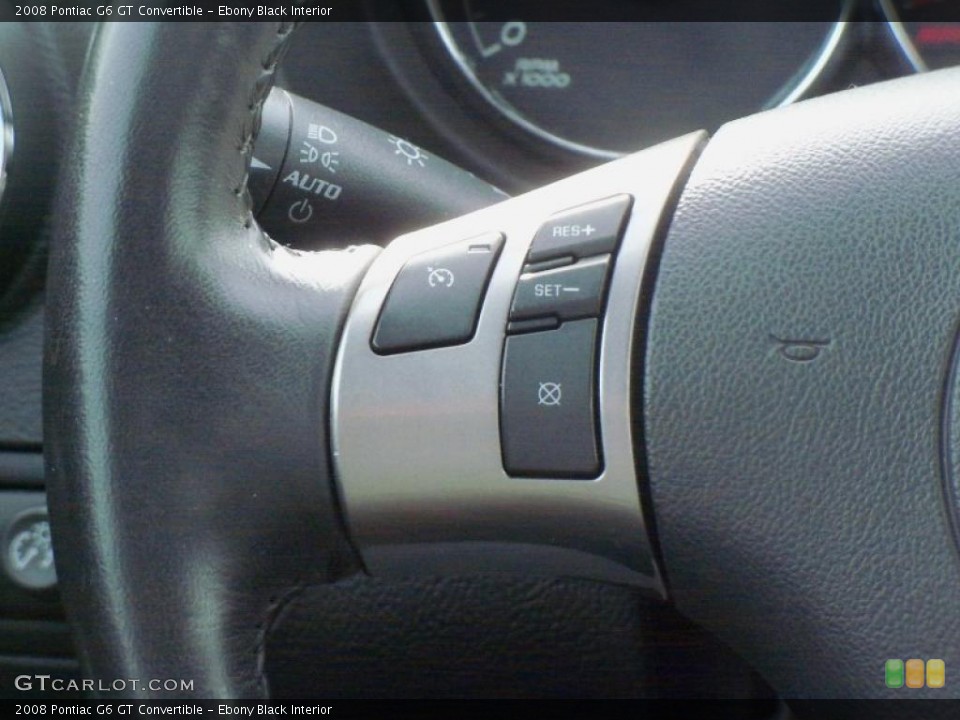 Ebony Black Interior Controls for the 2008 Pontiac G6 GT Convertible #46399212