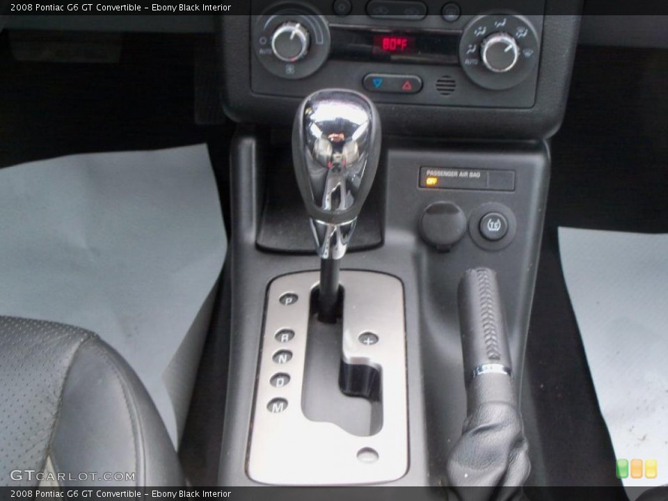 Ebony Black Interior Transmission for the 2008 Pontiac G6 GT Convertible #46399272