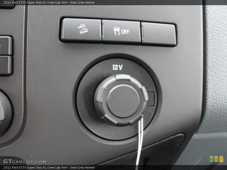 Steel Gray Interior Controls for the 2011 Ford F250 Super Duty XL Crew Cab 4x4 #46400988