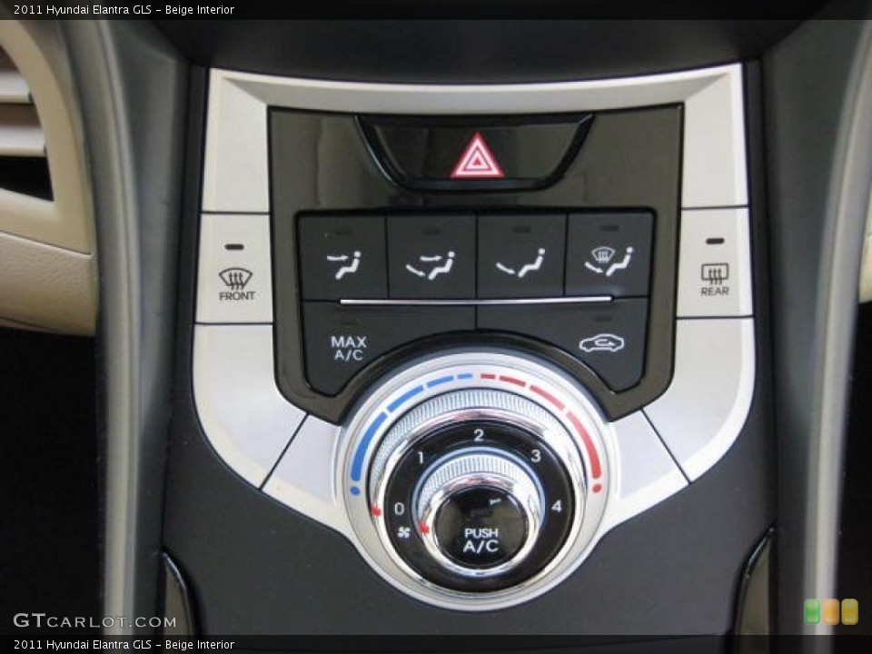 Beige Interior Controls for the 2011 Hyundai Elantra GLS #46401264