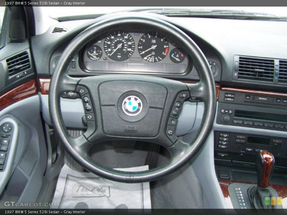 Gray Interior Steering Wheel for the 1997 BMW 5 Series 528i Sedan #46401591