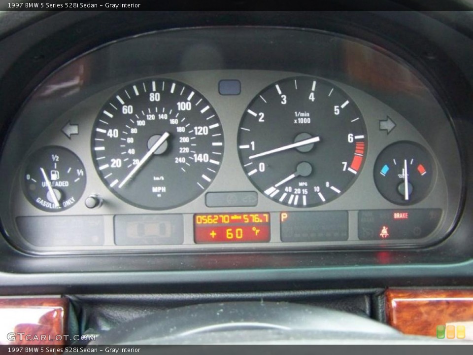 Gray Interior Gauges for the 1997 BMW 5 Series 528i Sedan #46401603
