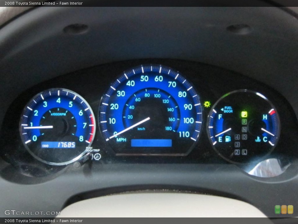 Fawn Interior Gauges for the 2008 Toyota Sienna Limited #46402269
