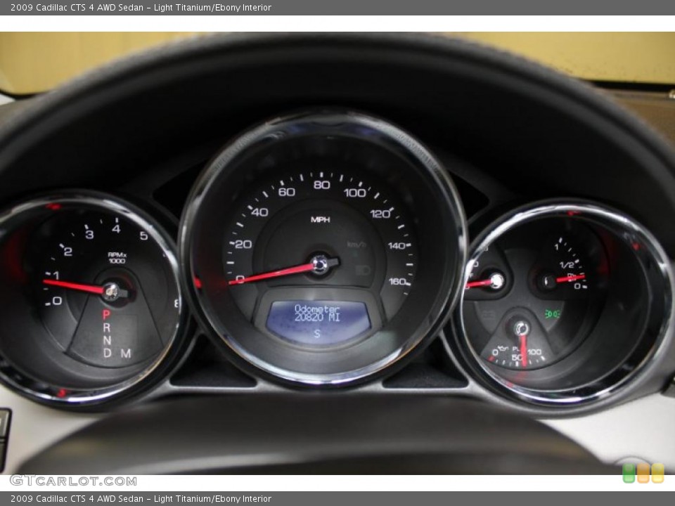 Light Titanium/Ebony Interior Gauges for the 2009 Cadillac CTS 4 AWD Sedan #46403025