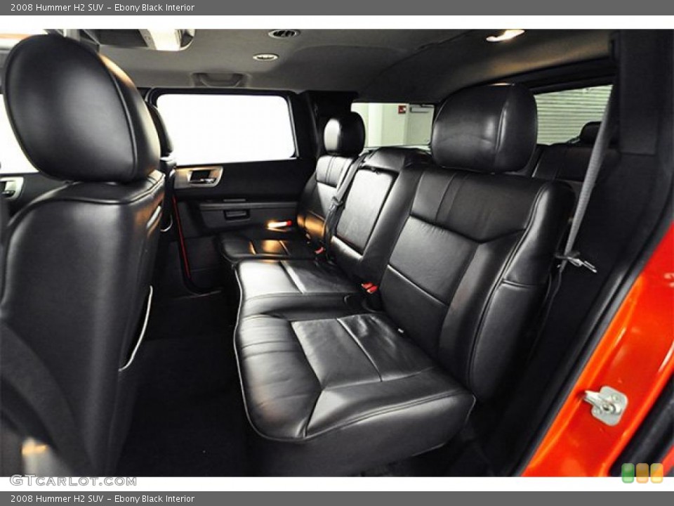 Ebony Black Interior Photo for the 2008 Hummer H2 SUV #46403076