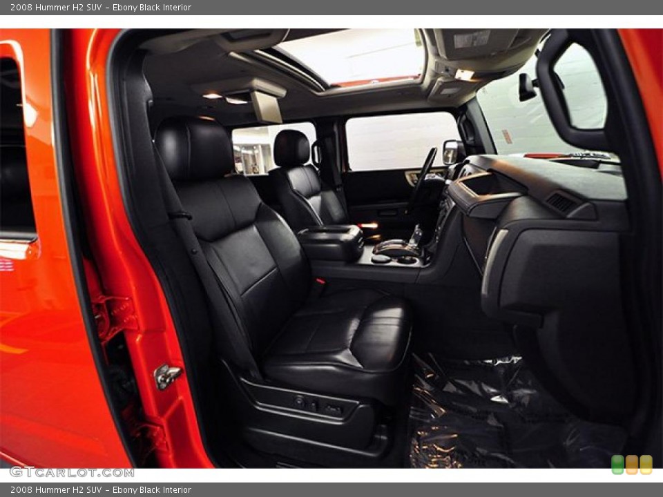 Ebony Black Interior Photo for the 2008 Hummer H2 SUV #46403121