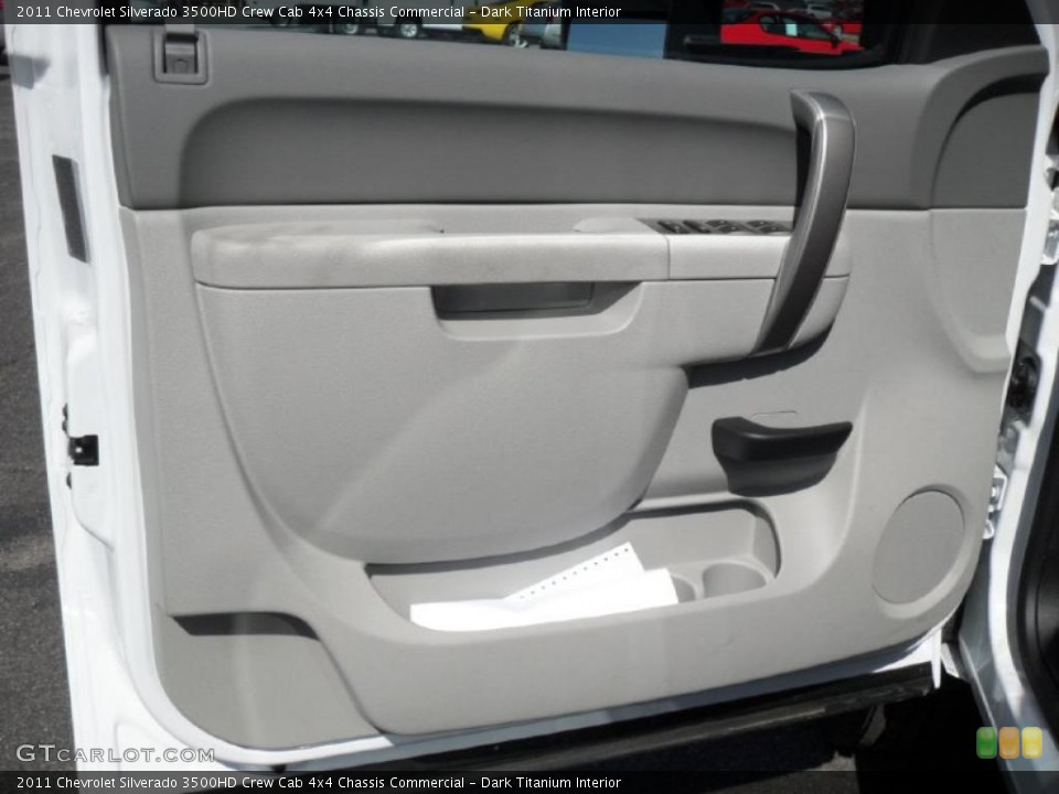 Dark Titanium Interior Door Panel for the 2011 Chevrolet Silverado 3500HD Crew Cab 4x4 Chassis Commercial #46403724