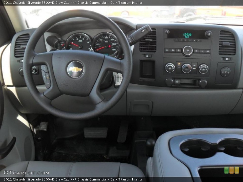 Dark Titanium Interior Dashboard for the 2011 Chevrolet Silverado 3500HD Crew Cab 4x4 Chassis Commercial #46403826