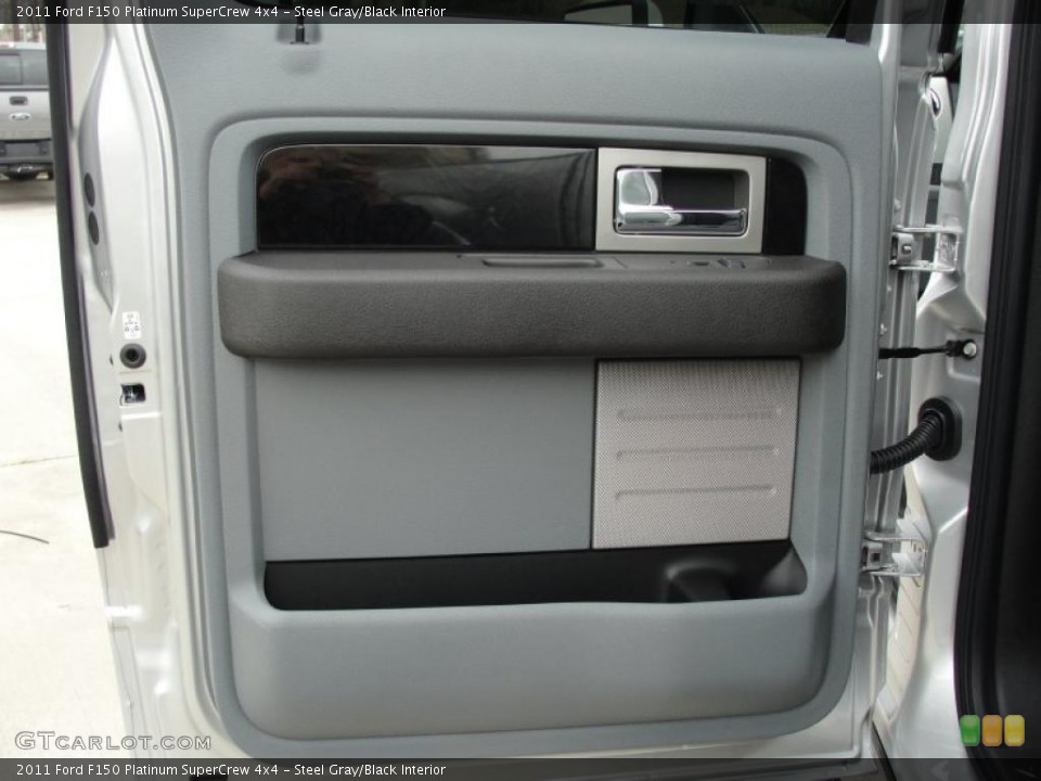 Steel Gray/Black Interior Door Panel for the 2011 Ford F150 Platinum SuperCrew 4x4 #46403952