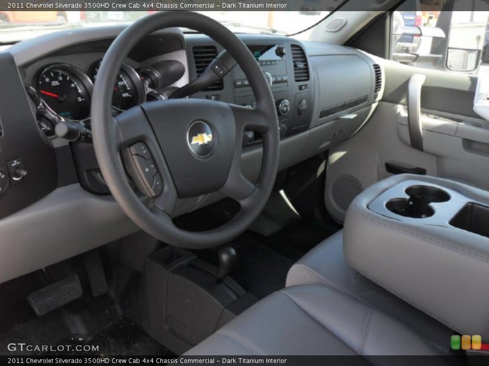 Dark Titanium Interior Prime Interior for the 2011 Chevrolet Silverado 3500HD Crew Cab 4x4 Chassis Commercial #46403973