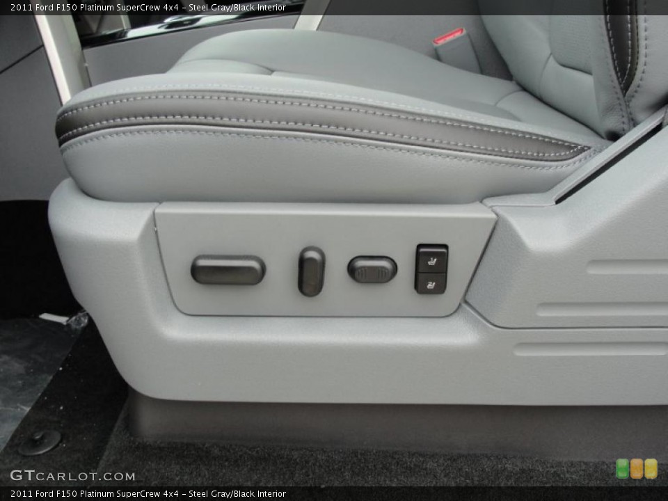 Steel Gray/Black Interior Controls for the 2011 Ford F150 Platinum SuperCrew 4x4 #46404021