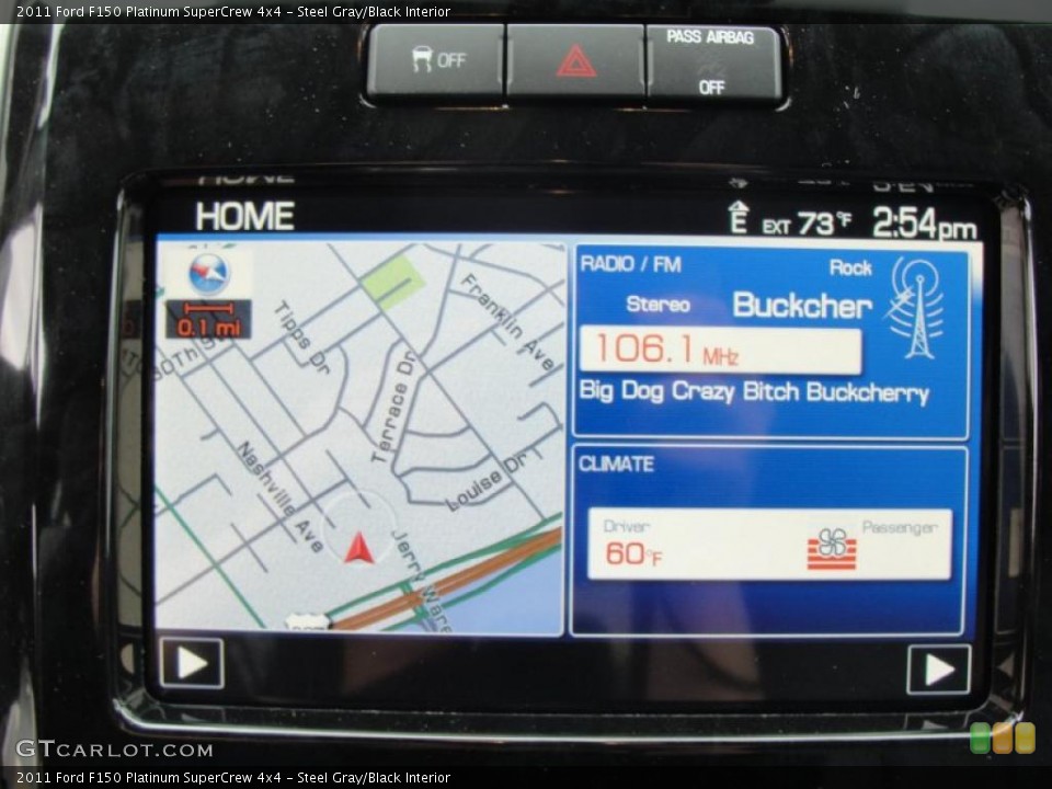 Steel Gray/Black Interior Navigation for the 2011 Ford F150 Platinum SuperCrew 4x4 #46404090