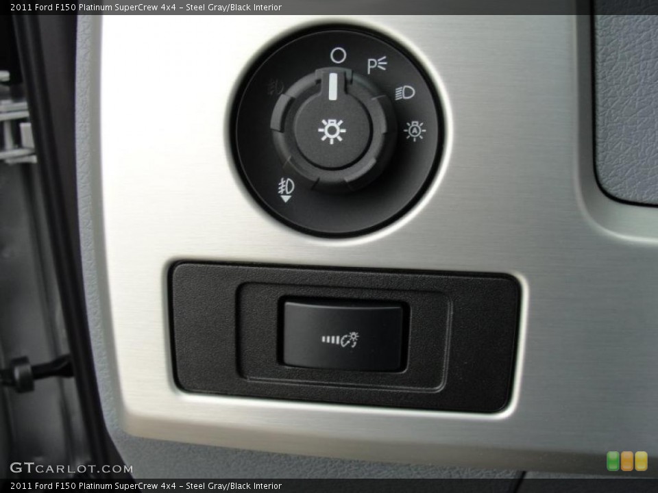Steel Gray/Black Interior Controls for the 2011 Ford F150 Platinum SuperCrew 4x4 #46404199