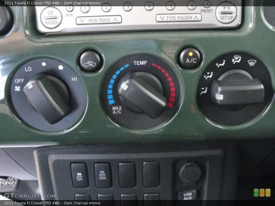 Dark Charcoal Interior Controls for the 2011 Toyota FJ Cruiser TRD 4WD #46404759