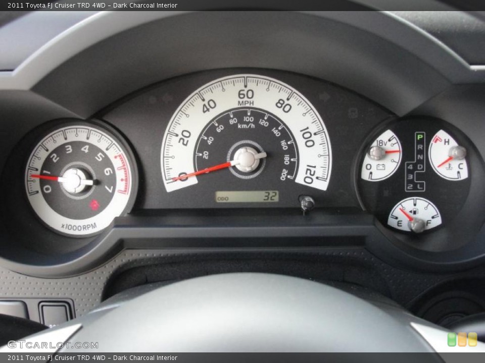 Dark Charcoal Interior Gauges for the 2011 Toyota FJ Cruiser TRD 4WD #46404822