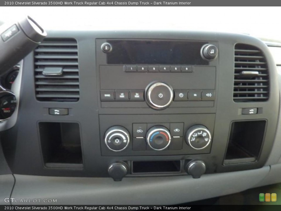 Dark Titanium Interior Controls for the 2010 Chevrolet Silverado 3500HD Work Truck Regular Cab 4x4 Chassis Dump Truck #46406346
