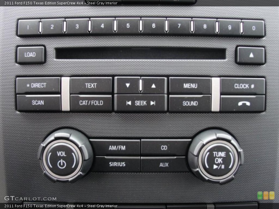 Steel Gray Interior Controls for the 2011 Ford F150 Texas Edition SuperCrew 4x4 #46406550
