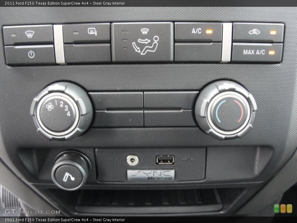 Steel Gray Interior Controls for the 2011 Ford F150 Texas Edition SuperCrew 4x4 #46406568