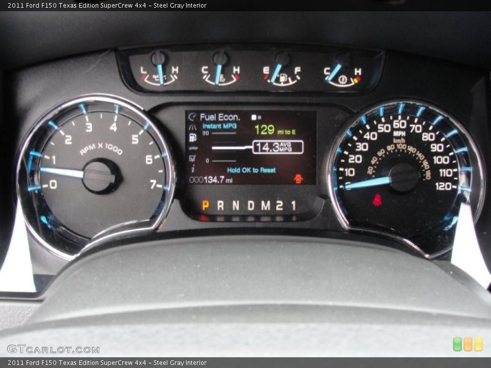 Steel Gray Interior Gauges for the 2011 Ford F150 Texas Edition SuperCrew 4x4 #46406625